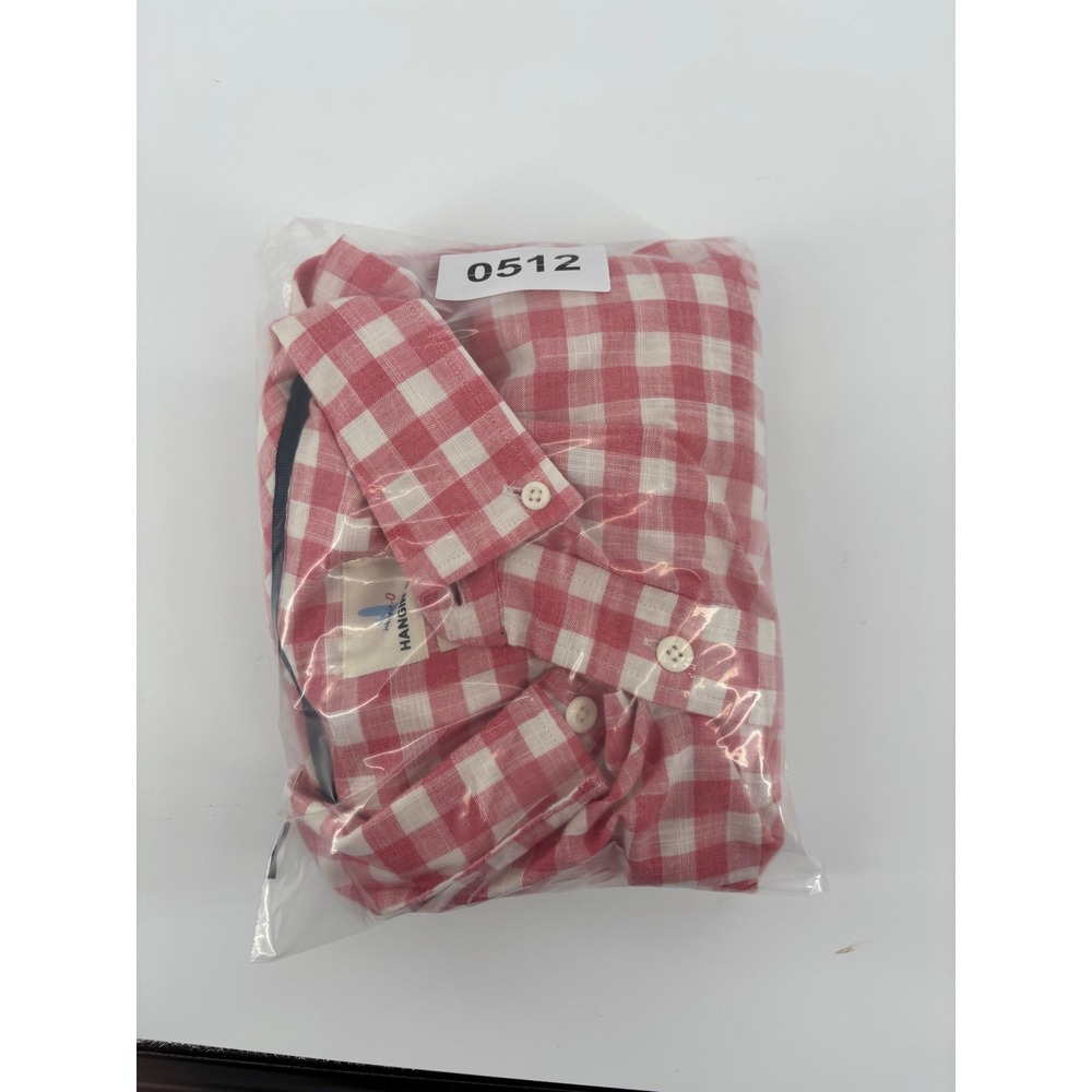 johnnie-O Hangin Out Mens Large Red White Gingham Button Down Shirt JMWL3140 - Picture 11 of 11